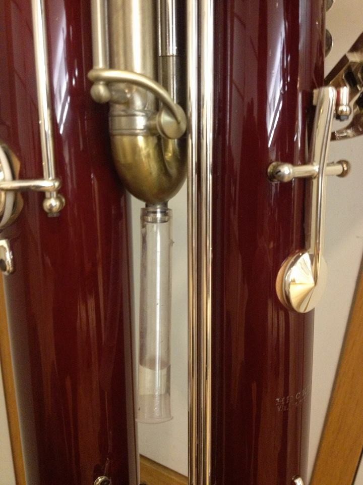 automatic water key for contra bassoon